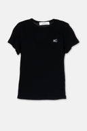 Bisiklet Yaka Fit Kalıp Kısa Kollu Pamuklu T-Shirt - Siyah
